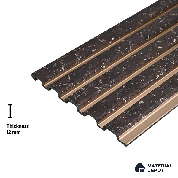 Brown Marble Look PN 06161 9.5 ft x 7.8 inch Charcoal Panel - 12 mm | Suitable for Feature Wall, TV Unit & Living Room | Width is Subjected to 5% Variation