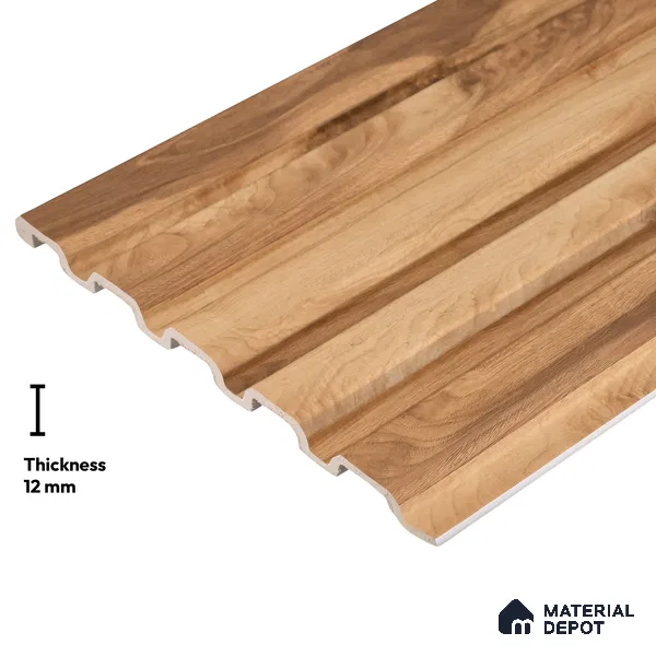 Wooden Look PN 06162 9.5 ft x 7.8 inch Charcoal Panel - 12 mm | Suitable for Feature Wall, TV Unit & Living Room | Width is Subjected to 5% Variation
