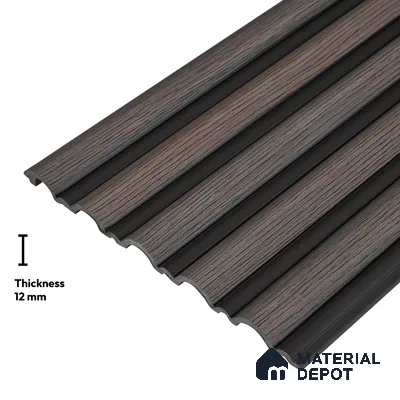 Wooden Look PN 06164 9.5 ft x 7.8 inch Charcoal Panel - 12 mm | Suitable for Feature Wall, TV Unit & Living Room | Width is Subjected to 5% Variation