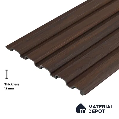 Wooden Look PN 06167 9.5 ft x 7.8 inch Charcoal Panel - 12 mm | Suitable for Feature Wall, TV Unit & Living Room | Width is Subjected to 5% Variation