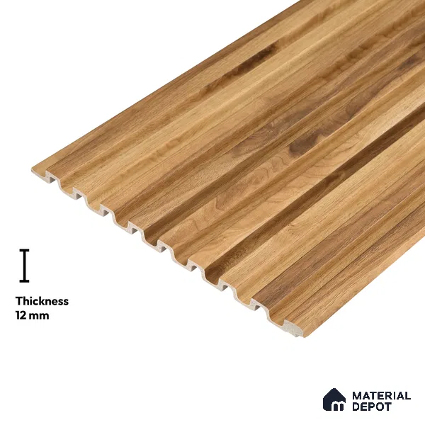Wooden Look PN 06169 9.5 ft x 7.8 inch Charcoal Panel - 12 mm | Suitable for Feature Wall, TV Unit & Living Room | Width is Subjected to 5% Variation