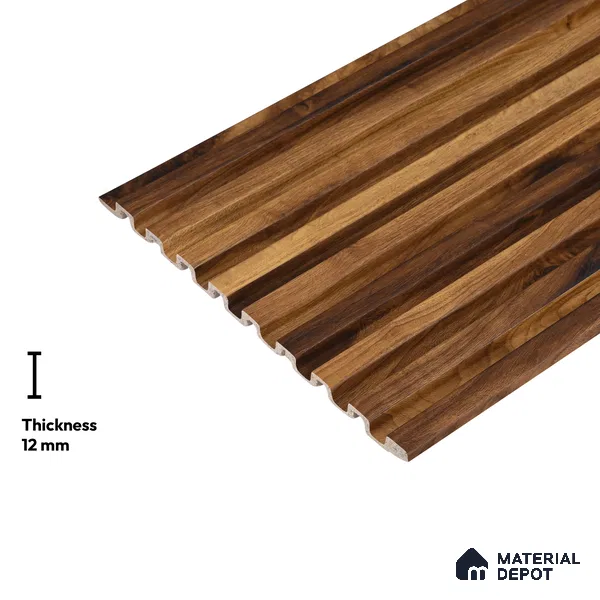Wooden Look PN 06170 9.5 ft x 7.8 inch Charcoal Panel - 12 mm | Suitable for Feature Wall, TV Unit & Living Room | Width is Subjected to 5% Variation