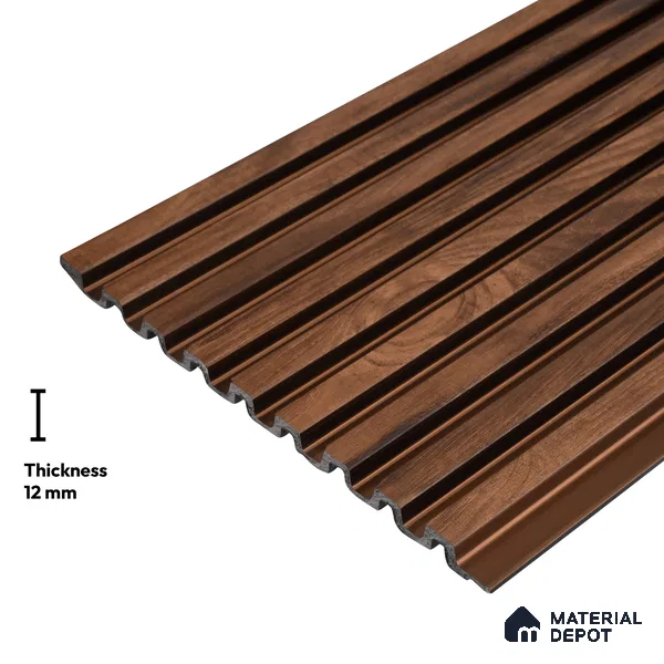 Wooden Look PN 06172 9.5 ft x 7.8 inch Charcoal Panel - 12 mm | Suitable for Feature Wall, TV Unit & Living Room | Width is Subjected to 5% Variation