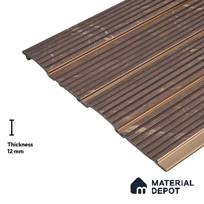 Brown Marble Look PN 06173 9.5 ft x 7.8 inch Charcoal Panel - 12 mm | Suitable for Feature Wall, TV Unit & Living Room | Width is Subjected to 5% Variation