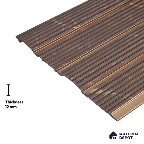 Brown Marble Look PN 06173 9.5 ft x 7.8 inch Charcoal Panel - 12 mm | Suitable for Feature Wall, TV Unit & Living Room | Width is Subjected to 5% Variation