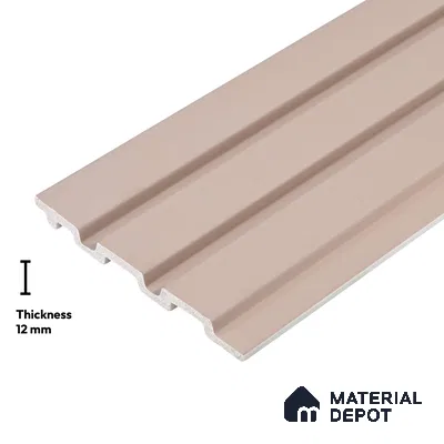 Beige Plain Colour Look PN 06218 B 9.5 ft x 4.7 inch Charcoal Panel - 12 mm | Suitable for Feature Wall, TV Unit & Living Room | Width is Subjected to 5% Variation