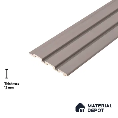 Grey Plain Colour Look PN 06219 9.5 ft x 4.7 inch Charcoal Panel - 12 mm | Suitable for Feature Wall, TV Unit & Living Room | Width is Subjected to 5% Variation