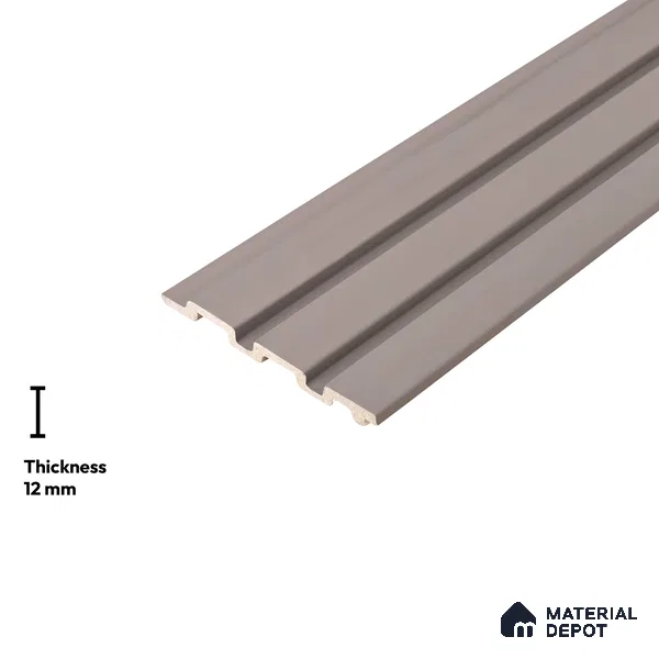 Grey Plain Colour Look PN 06219 9.5 ft x 4.7 inch Charcoal Panel - 12 mm | Suitable for Feature Wall, TV Unit & Living Room | Width is Subjected to 5% Variation