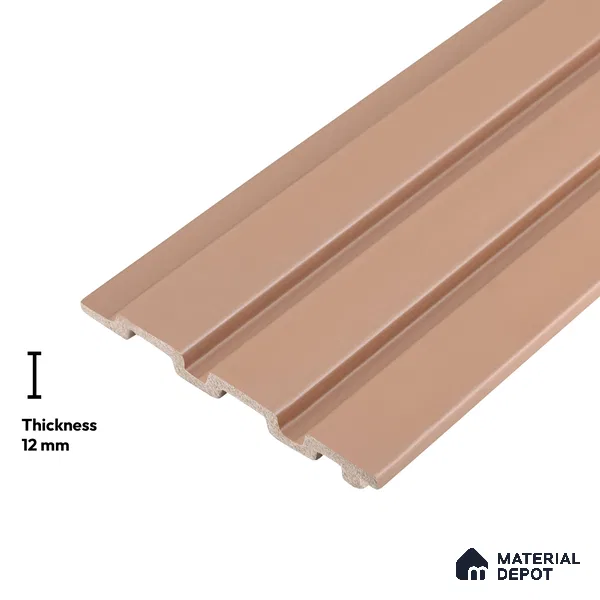 Beige Plain Colour Look PN 06221 9.5 ft x 4.7 inch Charcoal Panel - 12 mm | Suitable for Feature Wall, TV Unit & Living Room | Width is Subjected to 5% Variation
