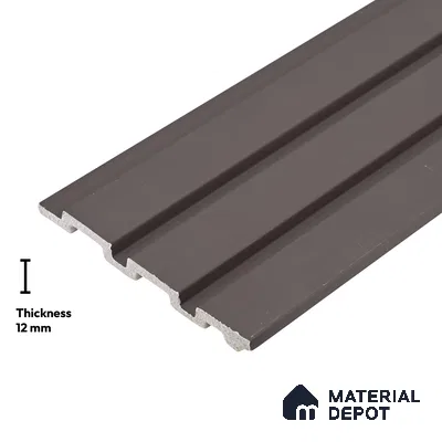 Brown Plain Colour Look PN 06224 9.5 ft x 4.7 inch Charcoal Panel - 12 mm | Suitable for Feature Wall, TV Unit & Living Room | Width is Subjected to 5% Variation