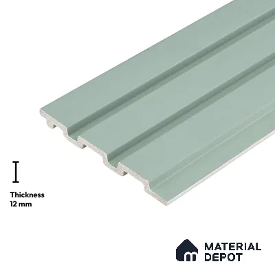 Green Plain Colour Look PN 06226 B 9.5 ft x 4.7 inch Charcoal Panel - 12 mm | Suitable for Feature Wall, TV Unit & Living Room | Width is Subjected to 5% Variation