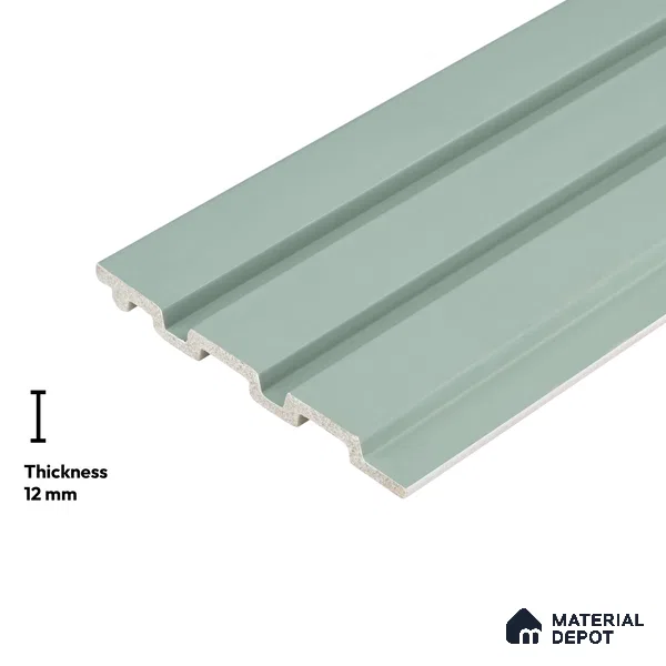 Green Plain Colour Look PN 06226 B 9.5 ft x 4.7 inch Charcoal Panel - 12 mm | Suitable for Feature Wall, TV Unit & Living Room | Width is Subjected to 5% Variation