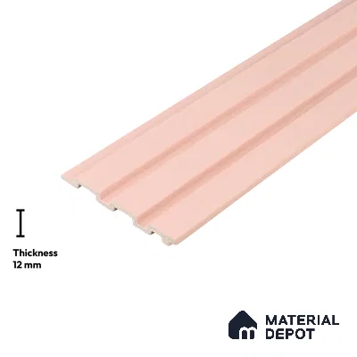 Pink Plain Colour Look PN 06229 9.5 ft x 4.7 inch Charcoal Panel - 12 mm | Suitable for Feature Wall, TV Unit & Living Room | Width is Subjected to 5% Variation
