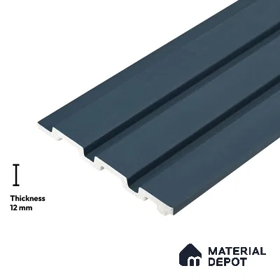 Grey Plain Colour Look PN 06231 9.5 ft x 4.7 inch Charcoal Panel - 12 mm | Suitable for Feature Wall, TV Unit & Living Room | Width is Subjected to 5% Variation