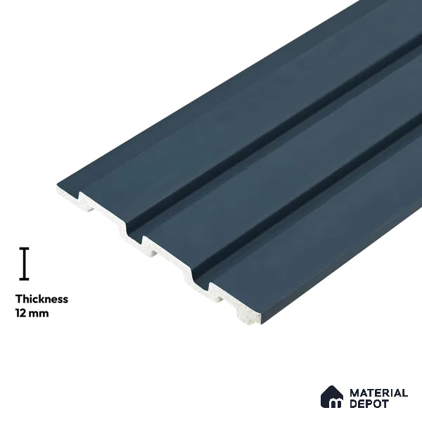 Grey Plain Colour Look PN 06231 9.5 ft x 4.7 inch Charcoal Panel - 12 mm | Suitable for Feature Wall, TV Unit & Living Room | Width is Subjected to 5% Variation