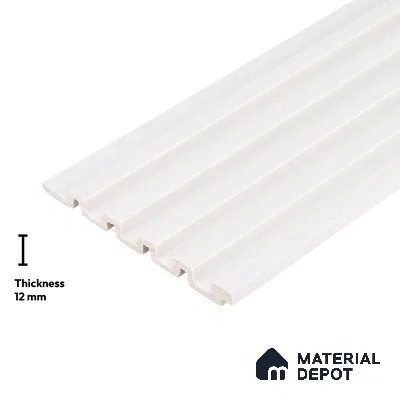 White Plain Colour Look PN 06232 9.5 ft x 4.7 inch Charcoal Panel - 12 mm | Suitable for Feature Wall, TV Unit & Living Room | Width is Subjected to 5% Variation
