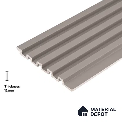 Beige Plain Colour Look PN 06233 9.5 ft x 4.7 inch Charcoal Panel - 12 mm | Suitable for Feature Wall, TV Unit & Living Room | Width is Subjected to 5% Variation