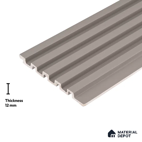 Beige Plain Colour Look PN 06233 9.5 ft x 4.7 inch Charcoal Panel - 12 mm | Suitable for Feature Wall, TV Unit & Living Room | Width is Subjected to 5% Variation