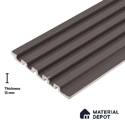 Brown Plain Colour Look PN 06234 9.5 ft x 4.7 inch Charcoal Panel - 12 mm | Suitable for Feature Wall, TV Unit & Living Room | Width is Subjected to 5% Variation