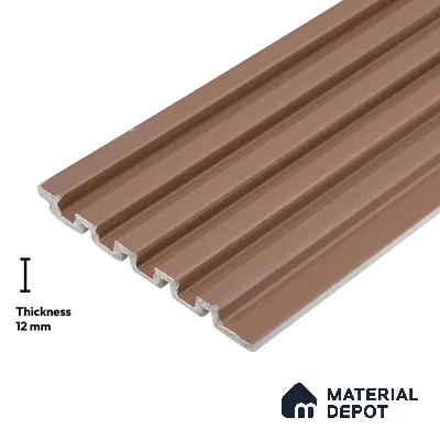 Brown Plain Colour Look PN 06240 9.5 ft x 4.7 inch Charcoal Panel - 12 mm | Suitable for Feature Wall, TV Unit & Living Room | Width is Subjected to 5% Variation