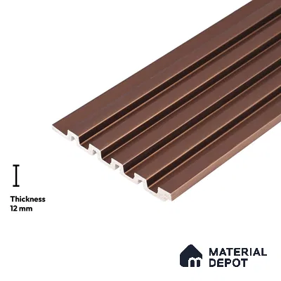 Red Plain Colour Look PN 06241 9.5 ft x 4.7 inch Charcoal Panel - 12 mm | Suitable for Feature Wall, TV Unit & Living Room | Width is Subjected to 5% Variation