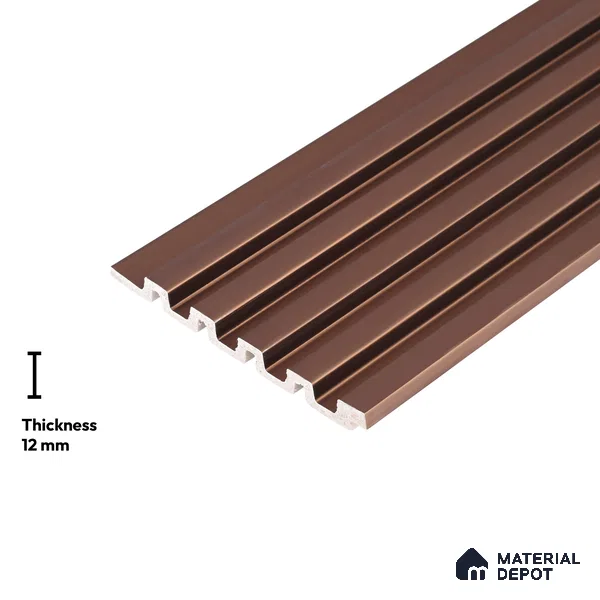 Red Plain Colour Look PN 06241 9.5 ft x 4.7 inch Charcoal Panel - 12 mm | Suitable for Feature Wall, TV Unit & Living Room | Width is Subjected to 5% Variation