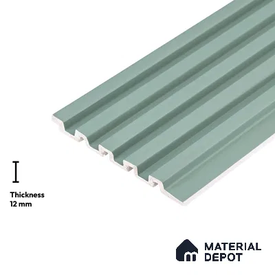 Green Plain Colour Look PN 06245 9.5 ft x 4.7 inch Charcoal Panel - 12 mm | Suitable for Feature Wall, TV Unit & Living Room | Width is Subjected to 5% Variation