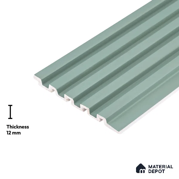 Green Plain Colour Look PN 06245 9.5 ft x 4.7 inch Charcoal Panel - 12 mm | Suitable for Feature Wall, TV Unit & Living Room | Width is Subjected to 5% Variation