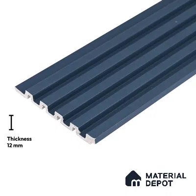Blue Plain Colour Look PN 06246 9.5 ft x 4.7 inch Charcoal Panel - 12 mm | Suitable for Feature Wall, TV Unit & Living Room | Width is Subjected to 5% Variation