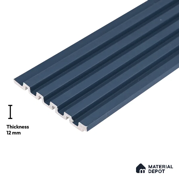 Blue Plain Colour Look PN 06246 9.5 ft x 4.7 inch Charcoal Panel - 12 mm | Suitable for Feature Wall, TV Unit & Living Room | Width is Subjected to 5% Variation
