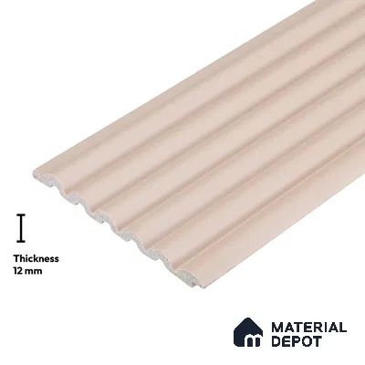 Beige Plain Colour Look PN 06247 9.5 ft x 4.7 inch Charcoal Panel - 12 mm | Suitable for Feature Wall, TV Unit & Living Room | Width is Subjected to 5% Variation