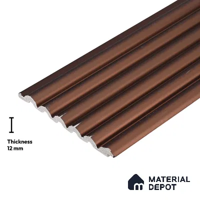 Brown Metallic Look PN 06250 9.5 ft x 4.7 inch Charcoal Panel - 12 mm | Suitable for Feature Wall, TV Unit & Living Room | Width is Subjected to 5% Variation