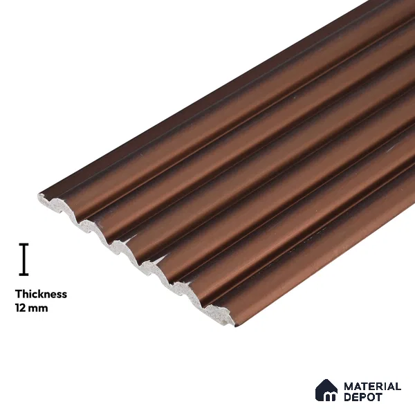 Brown Metallic Look PN 06250 9.5 ft x 4.7 inch Charcoal Panel - 12 mm | Suitable for Feature Wall, TV Unit & Living Room | Width is Subjected to 5% Variation