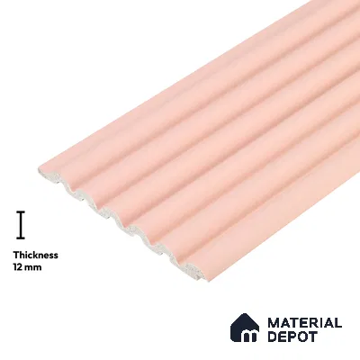 Pink Metallic Look PN 06251 9.5 ft x 4.7 inch Charcoal Panel - 12 mm | Suitable for Feature Wall, TV Unit & Living Room | Width is Subjected to 5% Variation