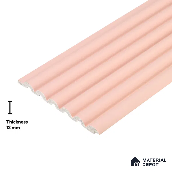 Pink Metallic Look PN 06251 9.5 ft x 4.7 inch Charcoal Panel - 12 mm | Suitable for Feature Wall, TV Unit & Living Room | Width is Subjected to 5% Variation