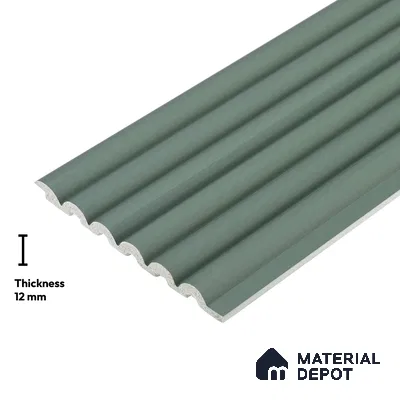 Green Metallic Look PN 06252 9.5 ft x 4.7 inch Charcoal Panel - 12 mm | Suitable for Feature Wall, TV Unit & Living Room | Width is Subjected to 5% Variation