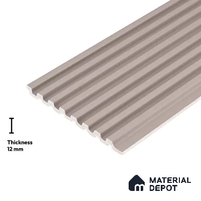 Grey Plain Colour Look PN 06262 9.5 ft x 4.7 inch Charcoal Panel - 12 mm | Suitable for Feature Wall, TV Unit & Living Room | Width is Subjected to 5% Variation