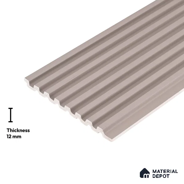 Grey Plain Colour Look PN 06262 9.5 ft x 4.7 inch Charcoal Panel - 12 mm | Suitable for Feature Wall, TV Unit & Living Room | Width is Subjected to 5% Variation