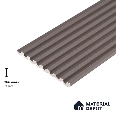 Grey Plain Colour Look PN 06263 9.5 ft x 4.7 inch Charcoal Panel - 12 mm | Suitable for Feature Wall, TV Unit & Living Room | Width is Subjected to 5% Variation