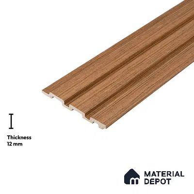Wooden Look PN 06268 9.5 ft x 4.7 inch Charcoal Panel - 12 mm | Suitable for Feature Wall, TV Unit & Living Room | Width is Subjected to 5% Variation