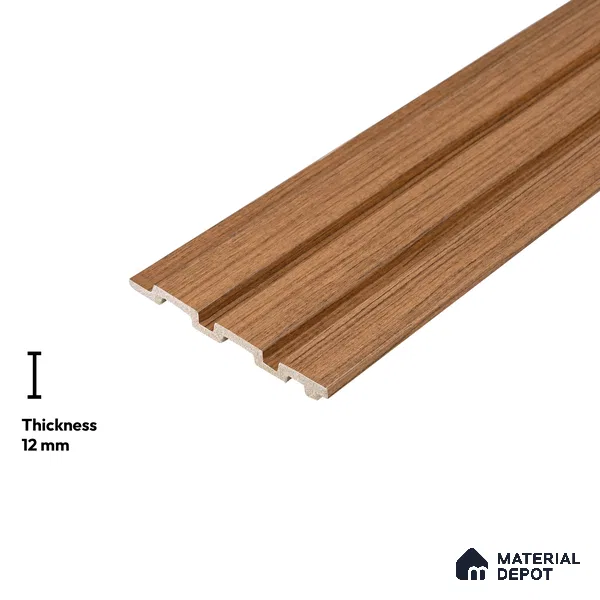 Wooden Look PN 06268 9.5 ft x 4.7 inch Charcoal Panel - 12 mm | Suitable for Feature Wall, TV Unit & Living Room | Width is Subjected to 5% Variation