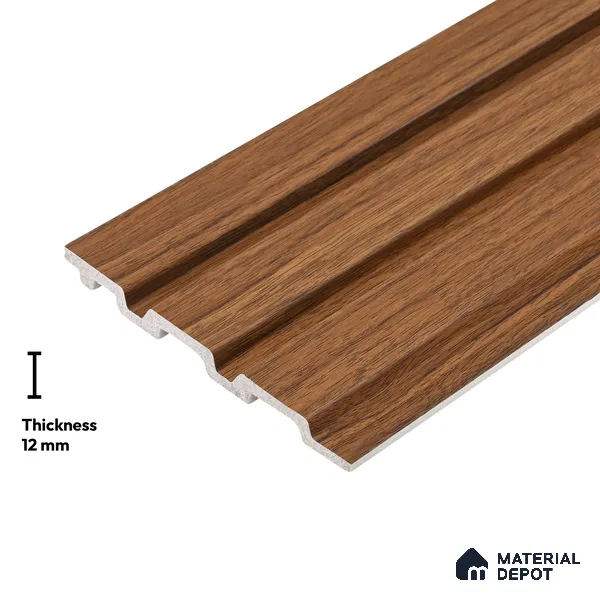 Wooden Look PN 06270 9.5 ft x 4.7 inch Charcoal Panel - 12 mm | Suitable for Feature Wall, TV Unit & Living Room | Width is Subjected to 5% Variation