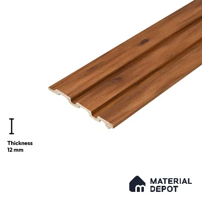 Wooden Look PN 06271 9.5 ft x 4.7 inch Charcoal Panel - 12 mm | Suitable for Feature Wall, TV Unit & Living Room | Width is Subjected to 5% Variation
