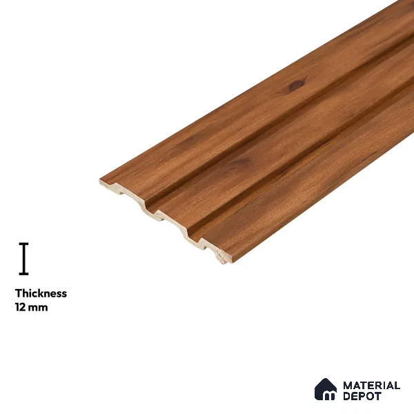 Wooden Look PN 06271 9.5 ft x 4.7 inch Charcoal Panel - 12 mm | Suitable for Feature Wall, TV Unit & Living Room | Width is Subjected to 5% Variation