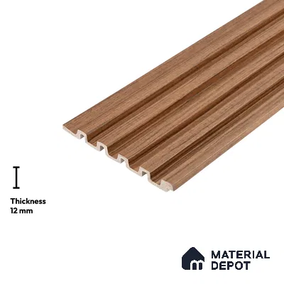 Wooden Look PN 06275 9.5 ft x 4.7 inch Charcoal Panel - 12 mm | Suitable for Feature Wall, TV Unit & Living Room | Width is Subjected to 5% Variation