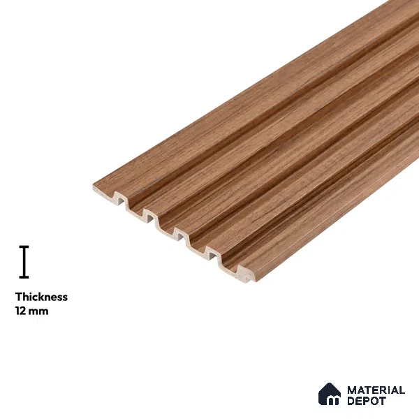 Wooden Look PN 06275 9.5 ft x 4.7 inch Charcoal Panel - 12 mm | Suitable for Feature Wall, TV Unit & Living Room | Width is Subjected to 5% Variation