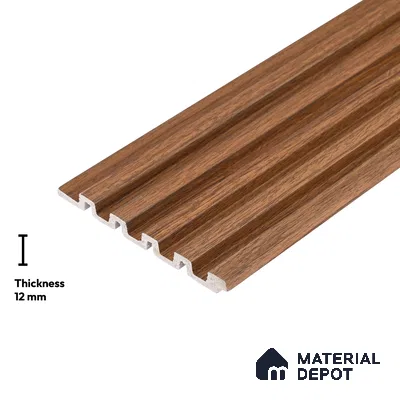 Wooden Look PN 06276 9.5 ft x 4.7 inch Charcoal Panel - 12 mm | Suitable for Feature Wall, TV Unit & Living Room | Width is Subjected to 5% Variation
