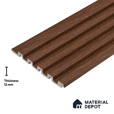Wooden Look PN 06277 9.5 ft x 4.7 inch Charcoal Panel - 12 mm | Suitable for Feature Wall, TV Unit & Living Room | Width is Subjected to 5% Variation