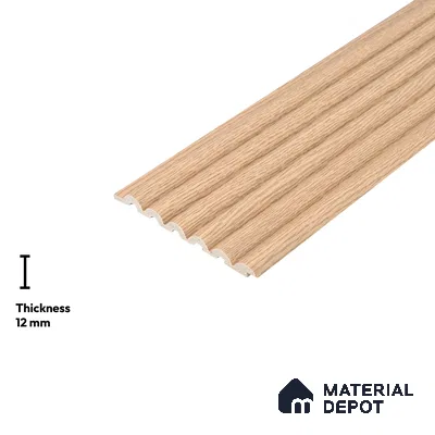 Wooden Look PN 06279 9.5 ft x 4.7 inch Charcoal Panel - 12 mm | Suitable for Feature Wall, TV Unit & Living Room | Width is Subjected to 5% Variation