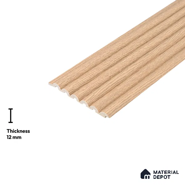 Wooden Look PN 06279 9.5 ft x 4.7 inch Charcoal Panel - 12 mm | Suitable for Feature Wall, TV Unit & Living Room | Width is Subjected to 5% Variation